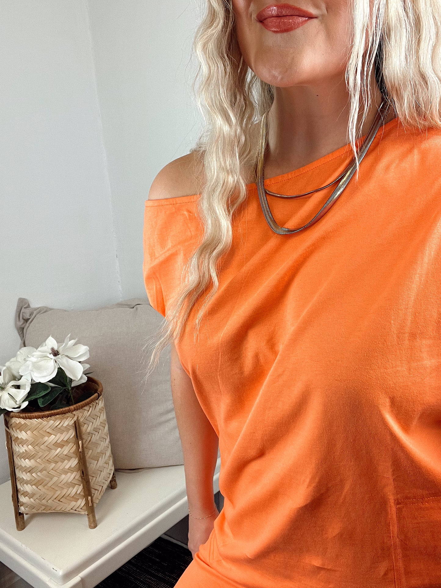Alina Dress - Sunset Orange