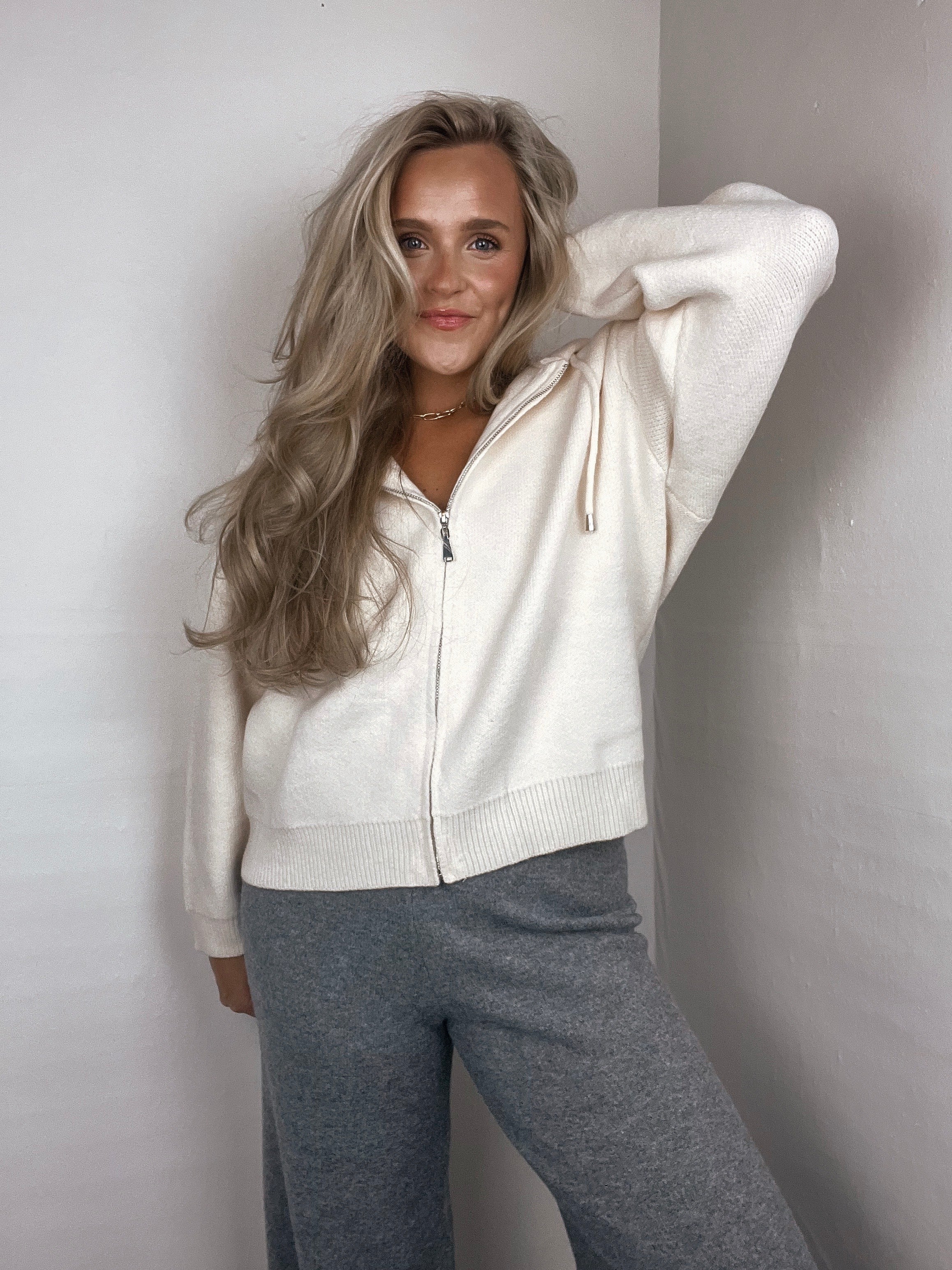 At Ease Knit Zip Up Jacket