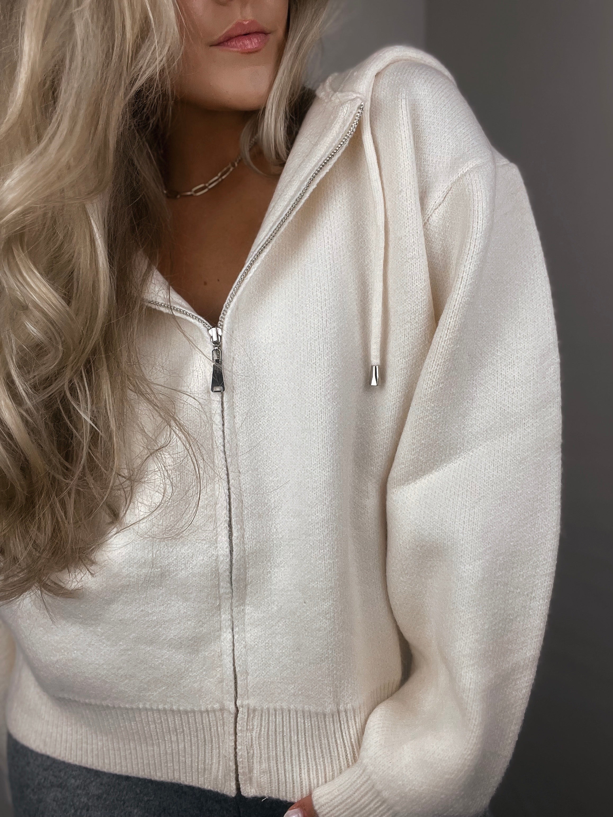 At Ease Knit Zip Up Jacket