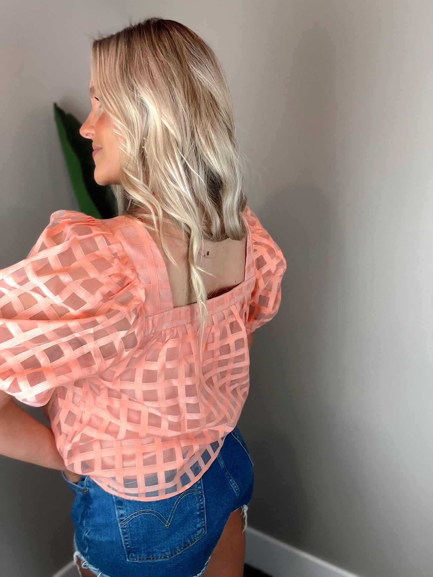 Spring Bliss Babydoll Top - Apricot
