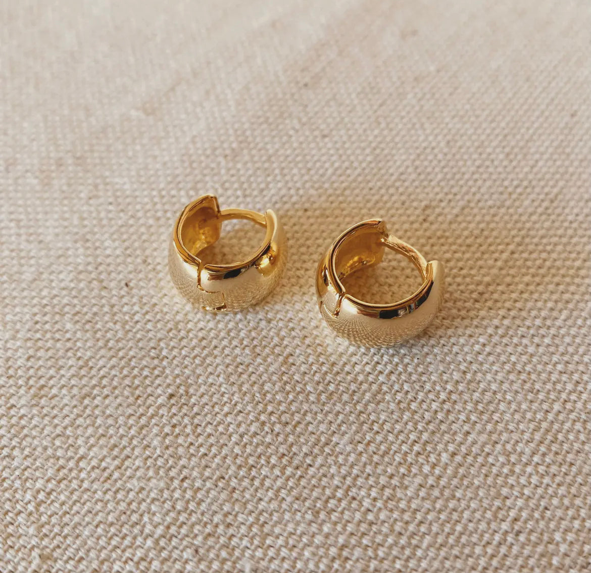Boston 18k Gold Filled Chunky Hoops