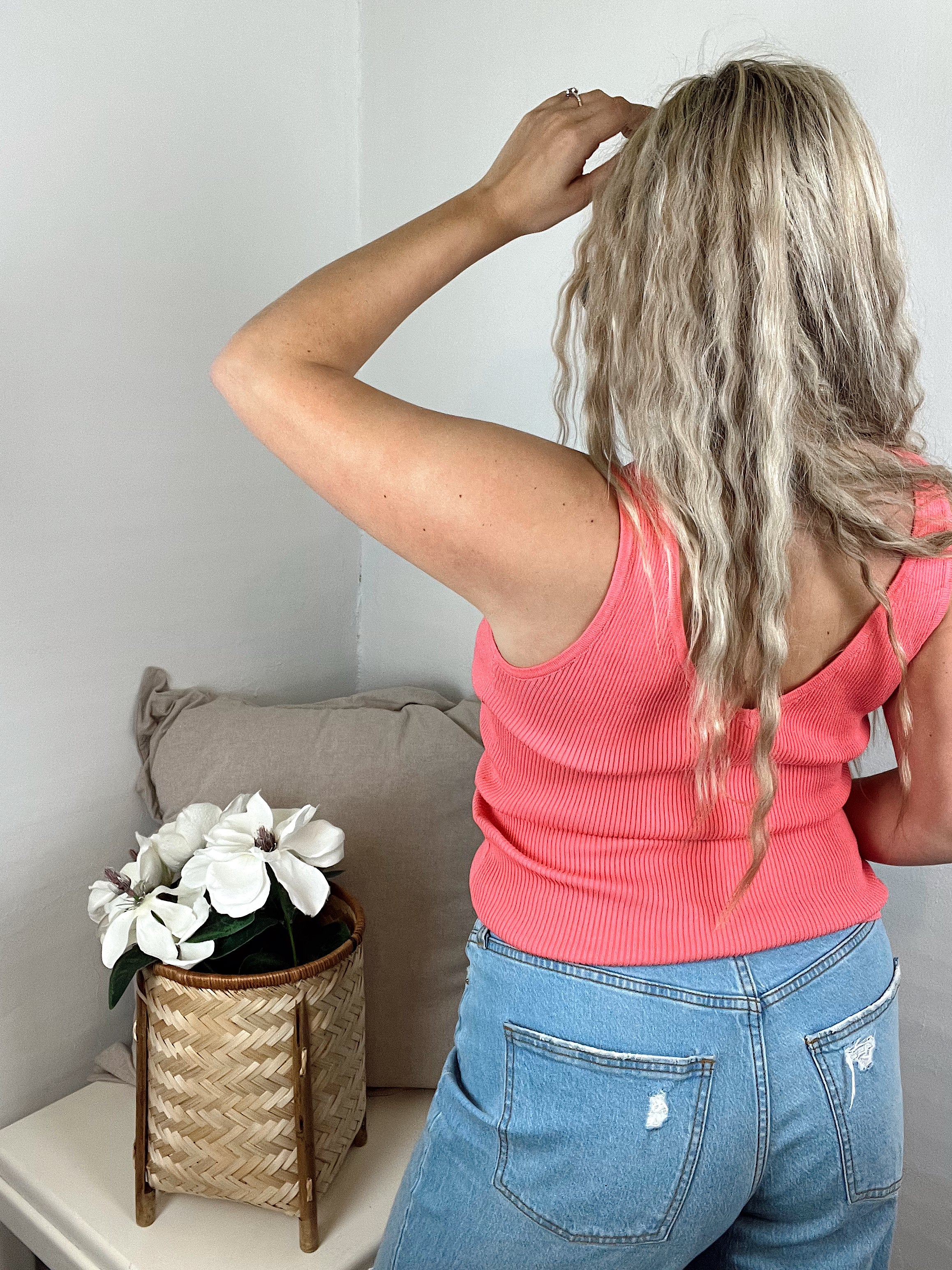 Nadine Tank Top - Coral