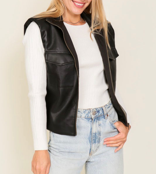 Influencer Leather Vest