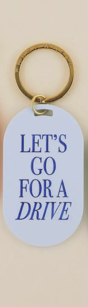 Let’s Go For A Drive Keychain - Sky Blue