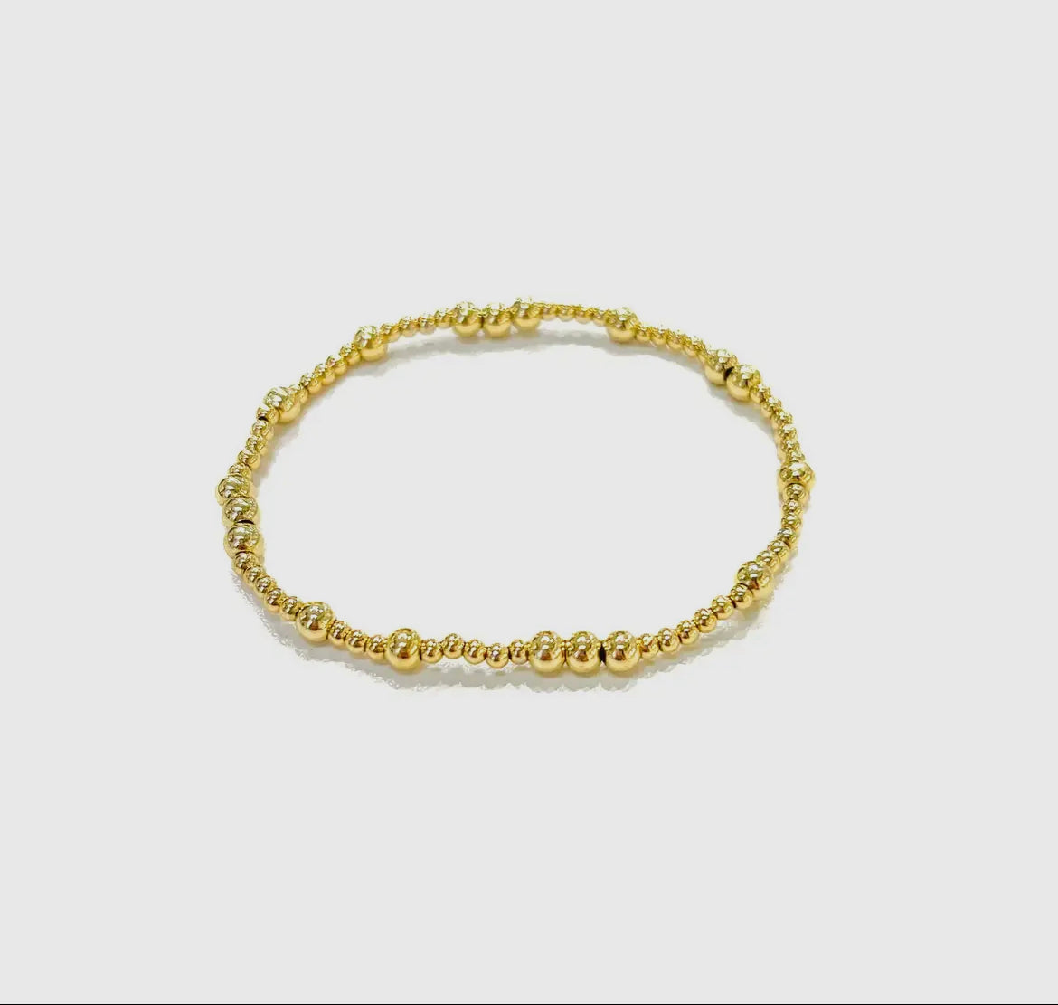 Levie 18k Gold Filled Beaded Stacking Bracelet