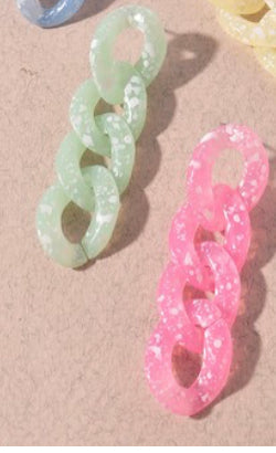 Speckled Chain Link Earrings