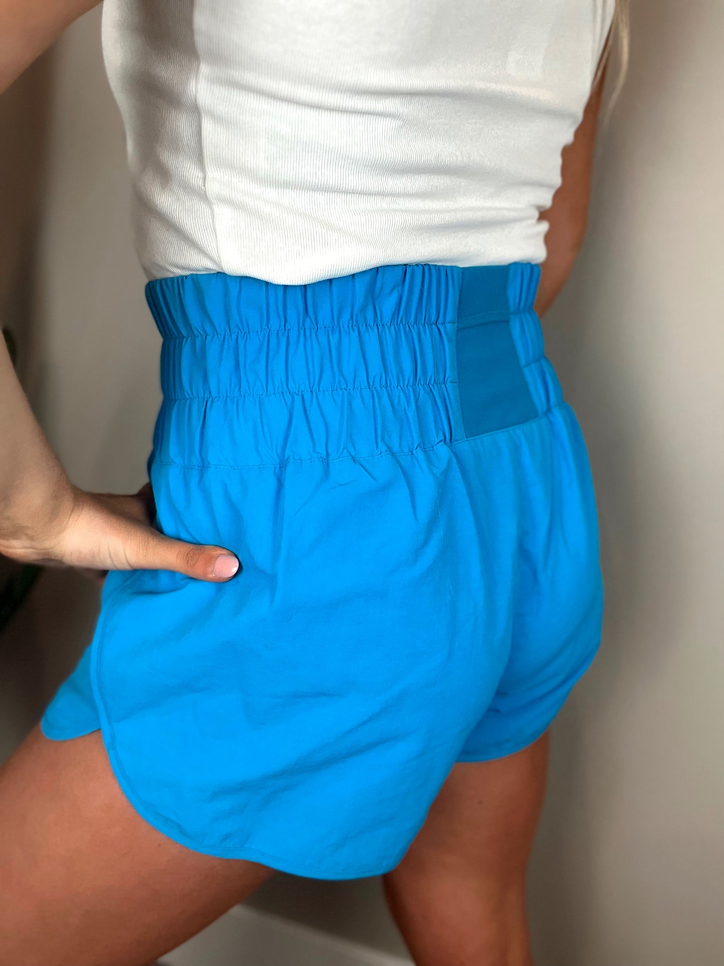 Smocked Waistband Running Shorts