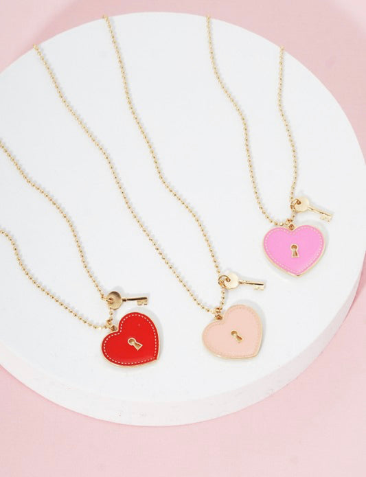 Crushing On You Necklace - Pink