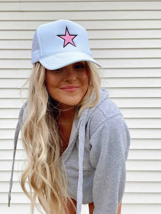 Star Trucker Hat - Pink